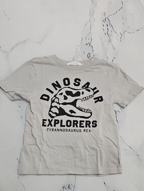 H&M Dinosaur Explorers Tee - Light Gray